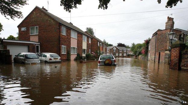 Flooding in Beverley, East Yorkshire in 2007