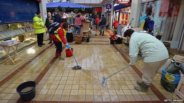 Volunteers help clean up the Angel centre in Tonbridge