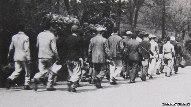 Prisoners from a camp in Alderney