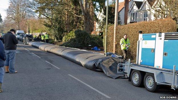 Flood barrier in Chertsey