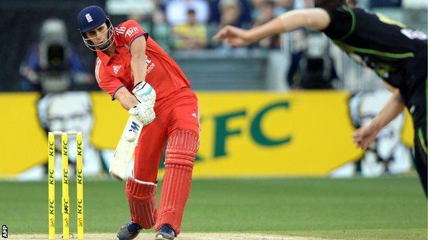 Alex Hales in action for England