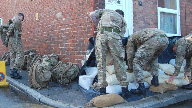 Wiltshire troops at Alney Island, Gloucester