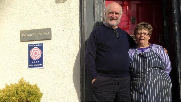 Bob and Josie Dyer, Dunluce House Bed and Breakfast, Dawlish, 11 February 2014