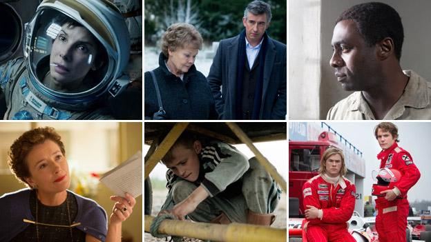 Clockwise from top left: Gravity, Philomena, Mandela, Rush, The Selfish Giant, Saving Mr Banks