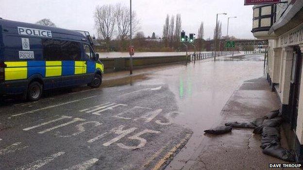 Flooded road