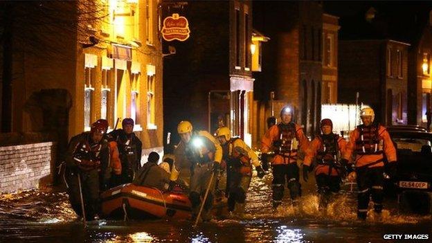 Rescue teams in Boston