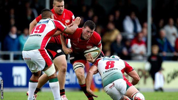 Jersey's Nick Campbell v Albion