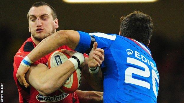 Sam Warburton (left) takes on Italy in February, 2014