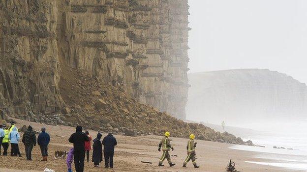 Landslip at West Bay