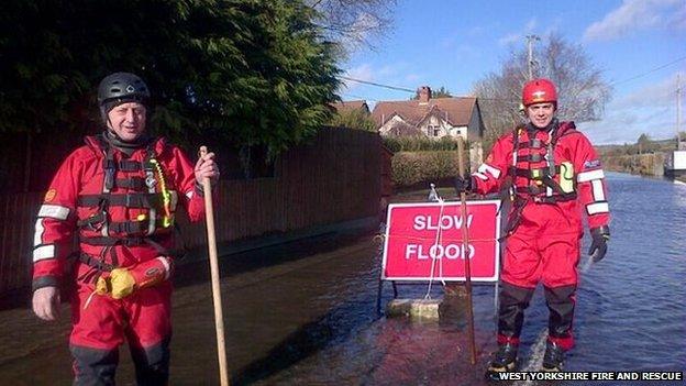 West Yorkshire fire crews helping in the south