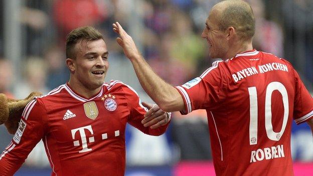 Xherdan Shaqiri and Arjen Robben