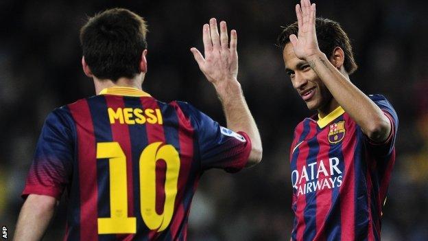 Lionel Messi and Neymar