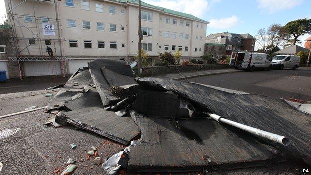 Poole roof blown off in storms