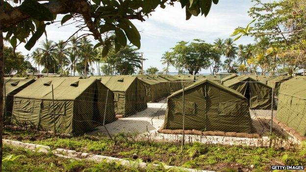 File photo: facilities at the Manus Island Regional Processing Facility, used for the detention of asylum seekers that arrive by boat, primarily to Christmas Island off the Australian mainland, on Manus Island, Papua New Guinea. 16 October 2012