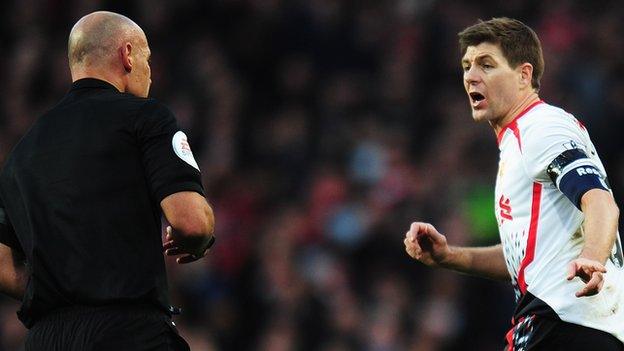 Howard Webb and Steven Gerrard