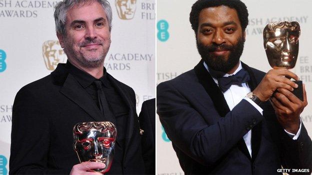 Alfonso Cuaron and Chiwetel Ejiofor