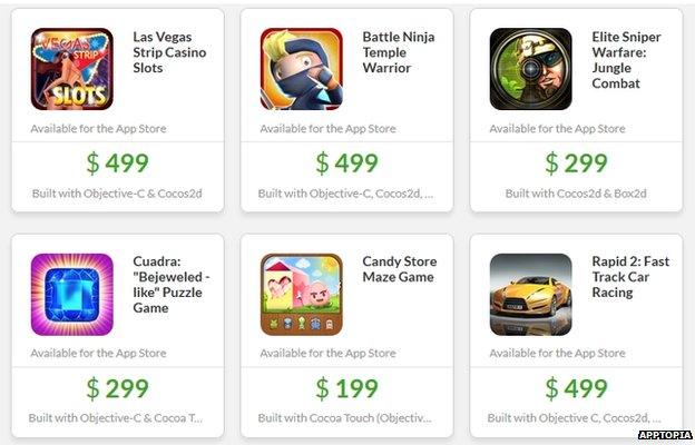 Apptopia games templates