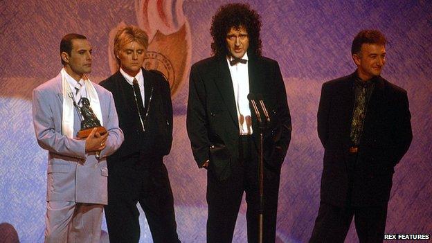 Queen at the 1990 Brit Awards