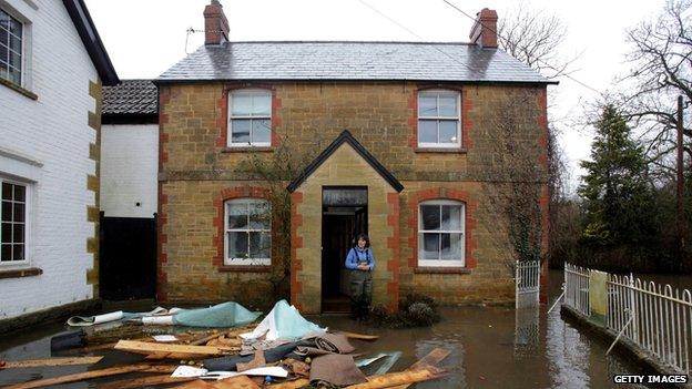 Damaged home in Thorney