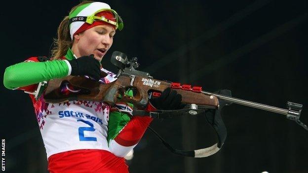 Belarus biathlete Darya Domracheva