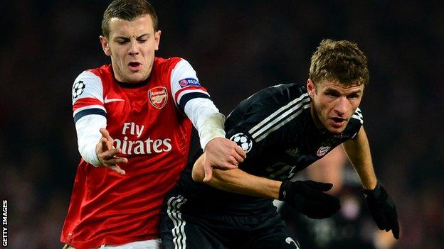 Jack Wilshere and Thomas Muller