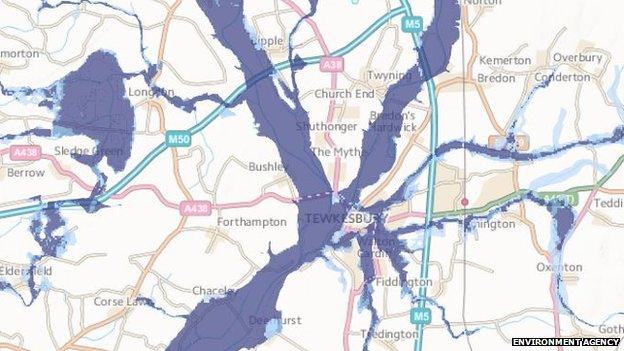 Flood risk map