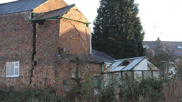 House damaged by appearance of sinkhole in Ripon