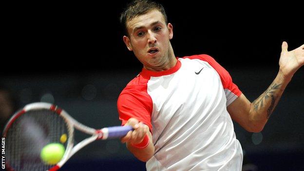 Dan Evans in action