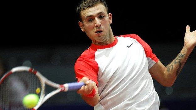 Dan Evans in action