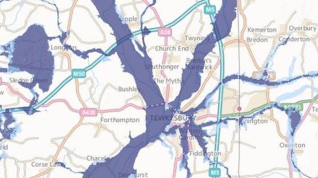 Flood risk map