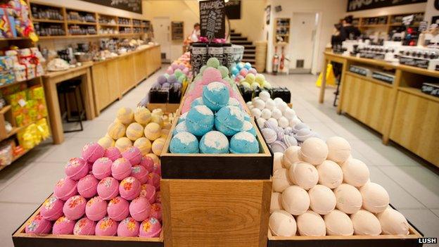 Lush store display in Regent Street