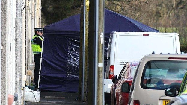 A tent outside the property