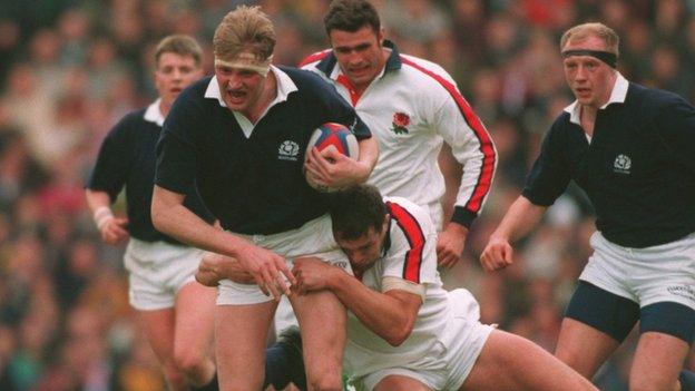 Doddie Weir for Scotland v England