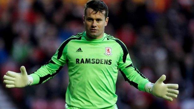 Middlesbrough keeper Shay Given