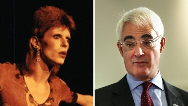 David Bowie and Alistair Darling