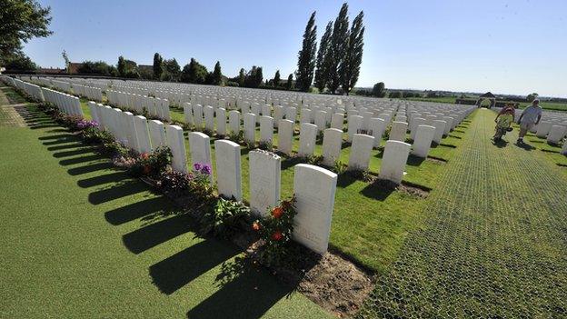 The Tyne Cot cemetery in Belgium