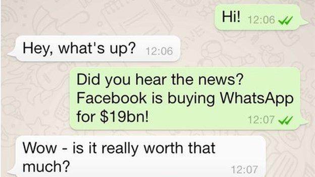 WhatsApp conversation