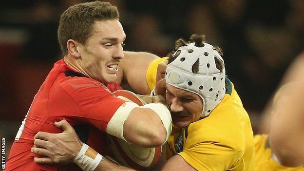 George North takes on Australia in November, 2013