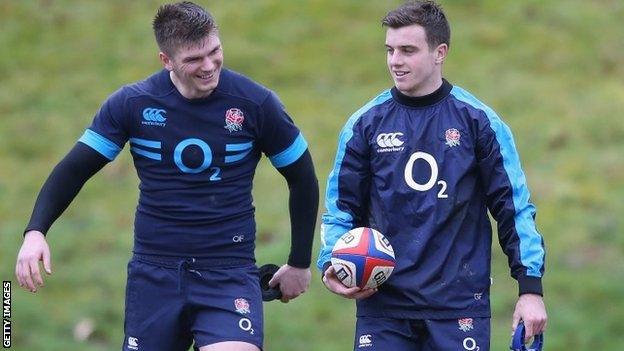 England duo Owen Farrell (left) and George Ford