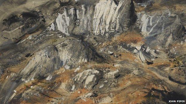 A detail of Rocks at Capel Curig