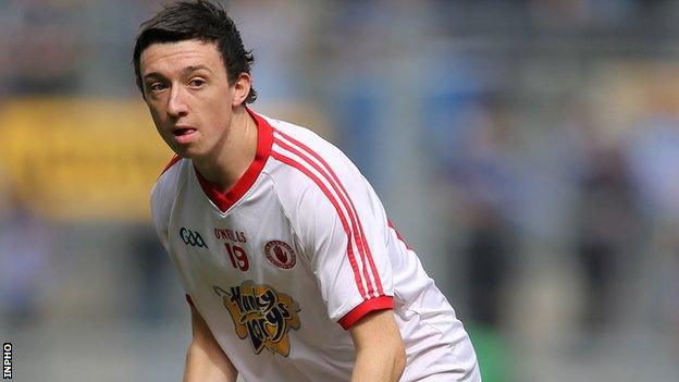 Tiarnan Donnelly scores for St Pat's Dungannon in MacRory Cup replay