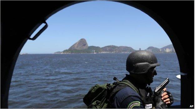 Naval exercise in Rio ahead of 2014 World Cup