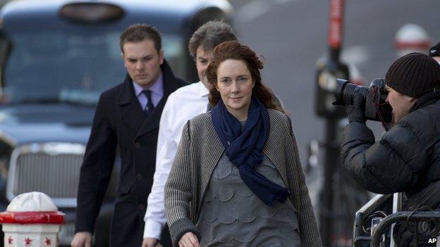 Rebekah Brooks arriving at the Old Bailey