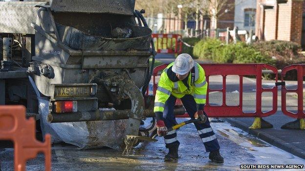 Hole in street in Hemel Hempstead