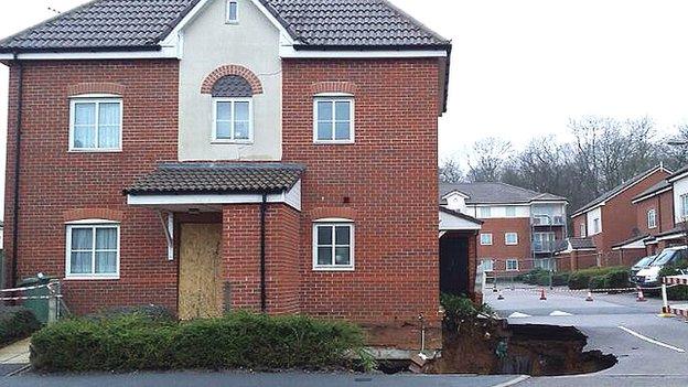 Hole in street in Hemel Hempstead