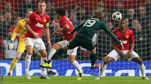 Modric scores against Man Utd in the Champions League