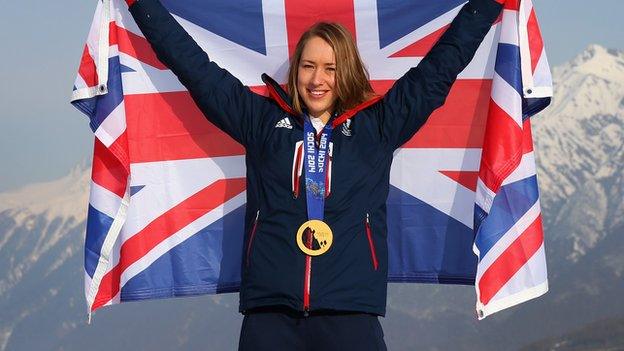 Lizzy Yarnold, winner of the women's skeleton at Sochi 2014