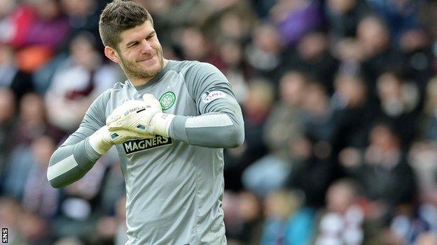 Celtic goalkeeper Fraser Forster