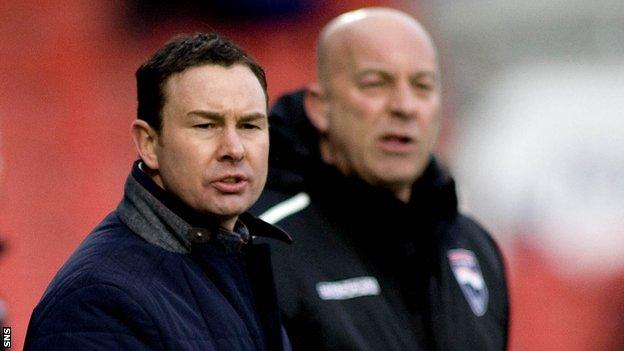 Derek Adams was sent to the stand during Ross County's 2-1 win over St Mirren