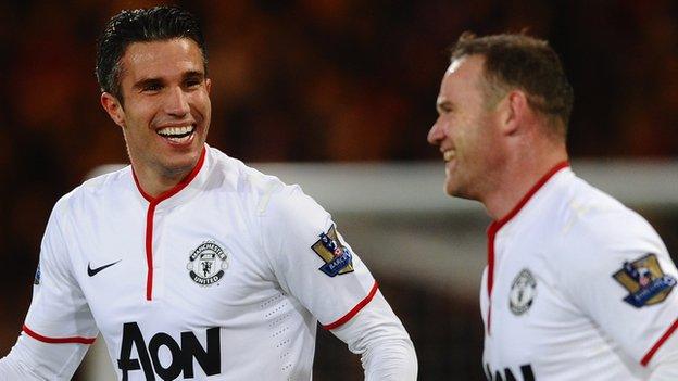 Robin van Persie and Wayne Rooney